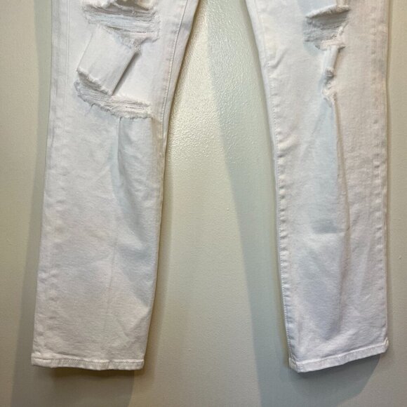 NWT Frame White Le High Ripped Straight Leg High Rise Jeans, Size 27 - Picture 7 of 14